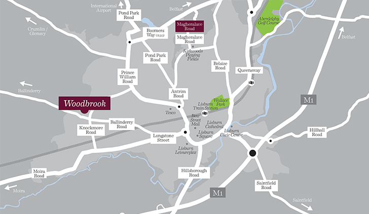 Magheraleve Meadows, Lisburn Map